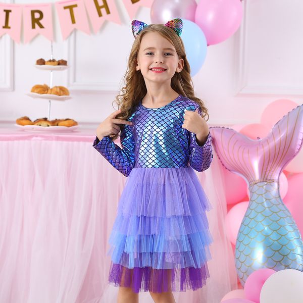 

vikita girl princess dress autumn wedding birthday party tutu vestidos kids dresses for girls children christmas costumes t200624, Red;yellow