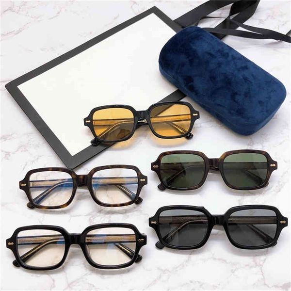 

80% off wholesale new family plate small square women's ins net red same type gg0072 sunglasses, White;black