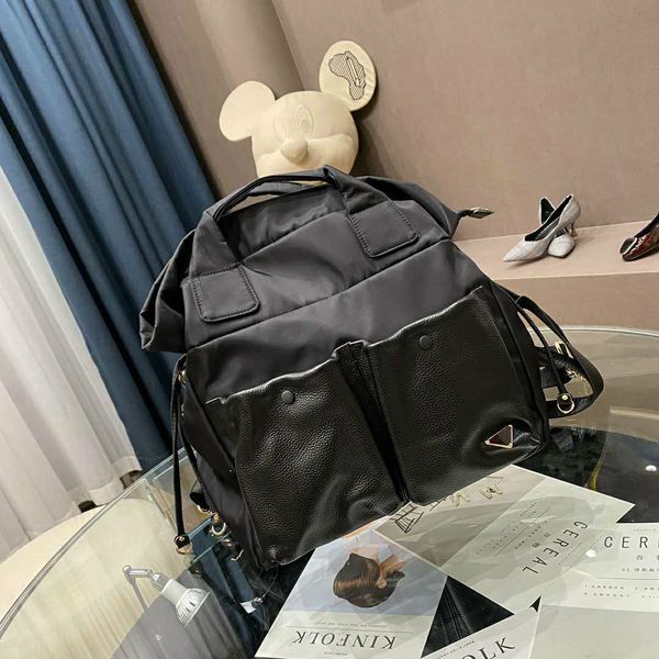 

men and women's backpack handbag black bag large capacity with pockets casual and fashion style with gift box #shelala