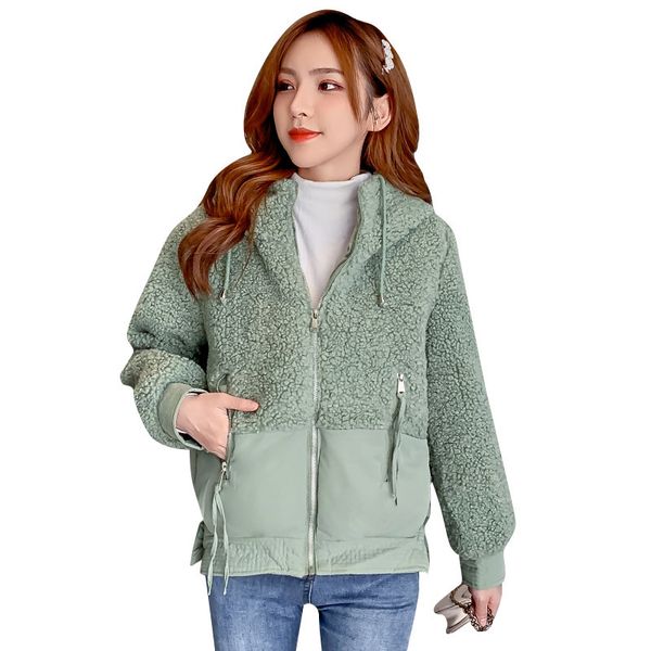 

original factory overcoat casual jacket women wool fur coat