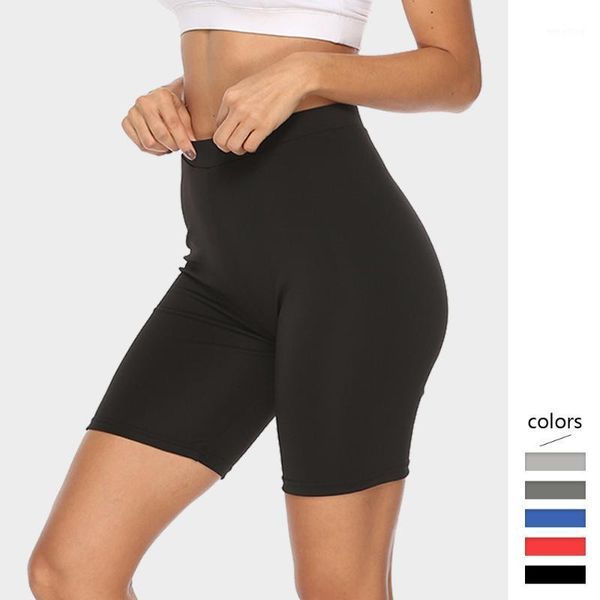 

skinny short pants women solid elastic waist short trousers for workout running female sport shorts breathable spandex shorts1, White;black