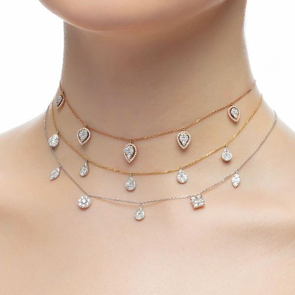 

pendant necklaces mother's day gift trendy dainty initial chokers necklace personalized heart stackable for women girlfriend wife gifts, Silver