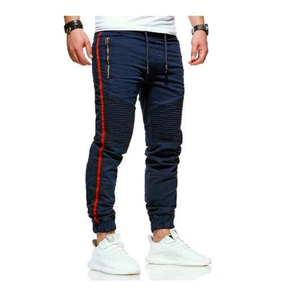 

autumn and winter sports leisure stripe design fitness pants men's 1409-f502, Black