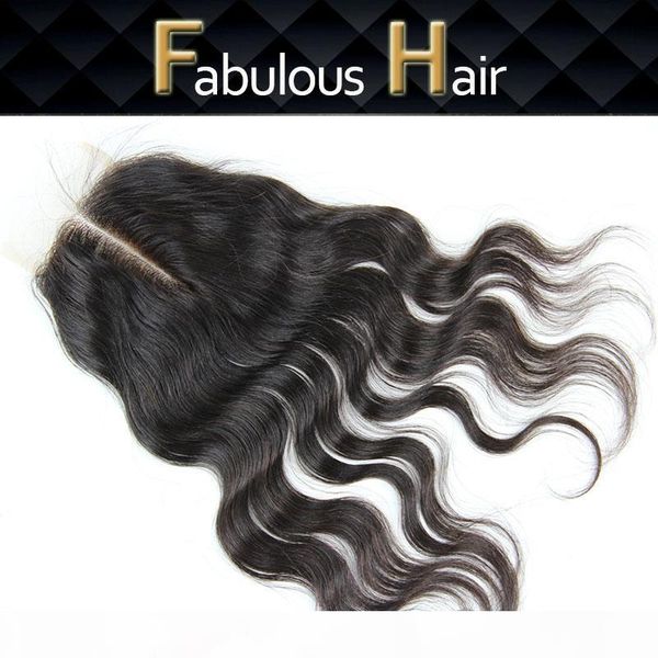 

brazilian body wave lace closure 3.5x4 human virgin hair closure 8-20" unprocessed pure color natural black hairpiece bleached kn, Black;brown
