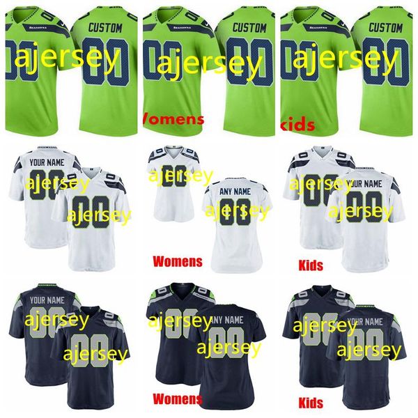 

custom 2021 seattle seahawk nfl men women kids clowney griffin collier dk metcalf 45 easley penny chancellor wagner football jerseys, Black;red