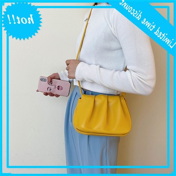

2020 spring and summer new korean messenger women's fashion shoulder fold bag