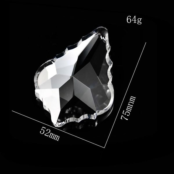 

75mm maple leaf crystal pendants glass bead chandelier crystals prisms suncatcher hanging ornament accessories home decor h jlluot