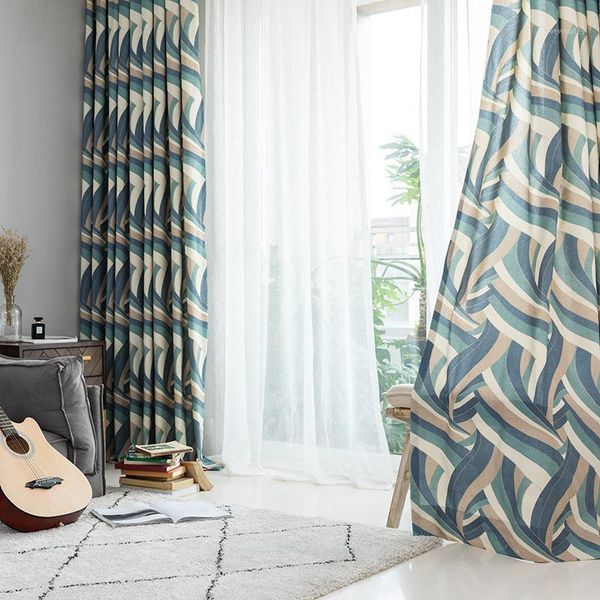 

curtain & drapes modern minimalist curtains for living dining roombedroom europeanpolyester printed fabric finished product customization1