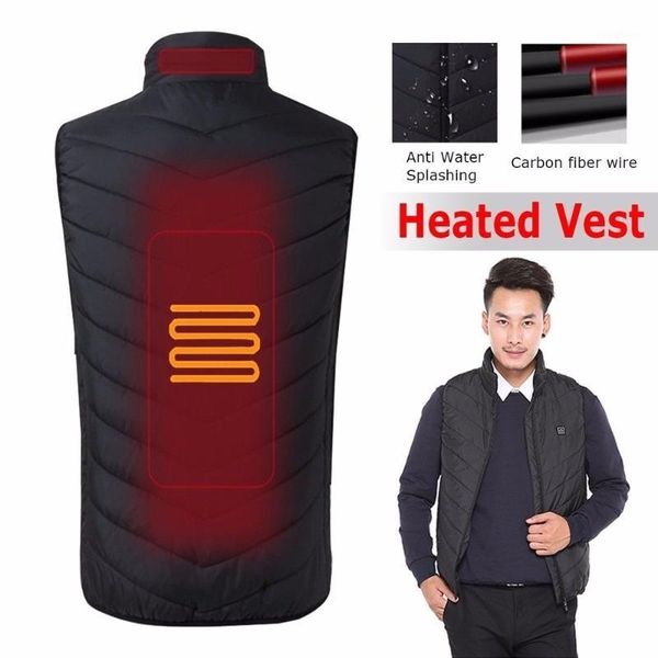 

outdoor t-shirts heating vest winter thermal sleeveless jacket usb infrared warm clothing waistcoat for sports camping hunting fishing1, Gray;blue