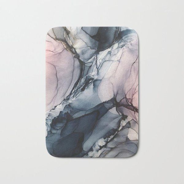 

bath mats bathroom rugs blush navy and gray abstract mat flannel absorbent non slip doormat entrance door room easter1