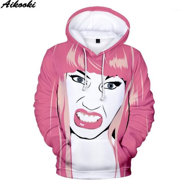 

sidno new nicki minaj fashion 3d hoodies men/women fans favorite sweatshirt casual popular hip hop hoodie pullover hooded1, Black