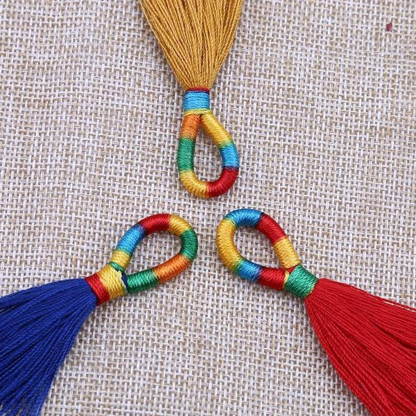 

2pcs lot coloured ring cotton tassel silk fringe bangs flower tassel trim decorative tassels for curtains home decor accessories h qylwik