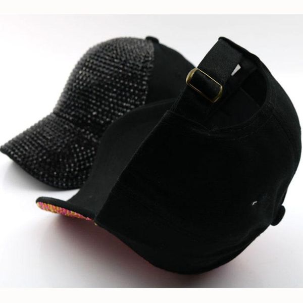 

2019 new 2-8 years child baseball cap inlaid multicolor rhinestone summer kids sun hat boys girls snapback caps children wmtivv yyysports, Black;white