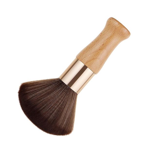

wood bristles nylon neck soft cleaner salon brush barbers handle sweep duster cutting hair brushes face hairbrush yxlyzx rimmer, Silver