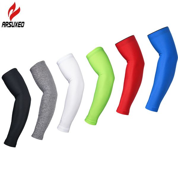

arsuxeo summer cycling arm armwarmer mtb bike bicycle sleeves uv protection outdoor sports fishing golf cuff, Blue;gray