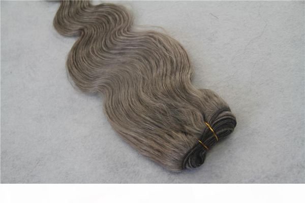 

silver gray color 10-30 inch brazilian virgin hair weave 6a unprocessed double weft straight bundles body wave 100% remy human hair extensio, Black