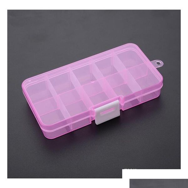 

10 grid slots clear plastic storage box adjustable jewelry storage boxes organizer new fashio sqcrkq wphome