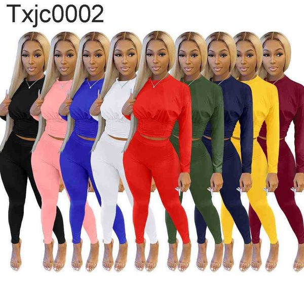 

women tracksuits two pieces set deisgner slim solid colour summer ladies wear pure color sports waist set leisure outfits 9 colours, Gray