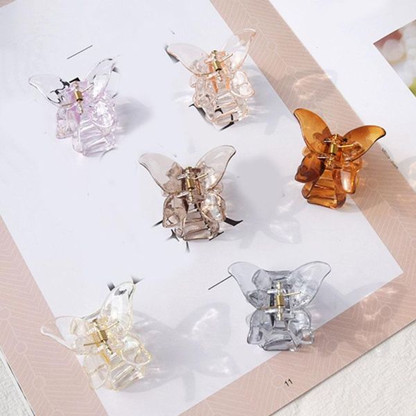 

girls sweet hairpins hairgrip headband colorful transparent hair clips stereoscopic butterfly shaped hairpin headwear ornaments q sqcopy