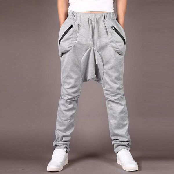 

men's pants mkass 2021 harem foreign trade straddle active, Black