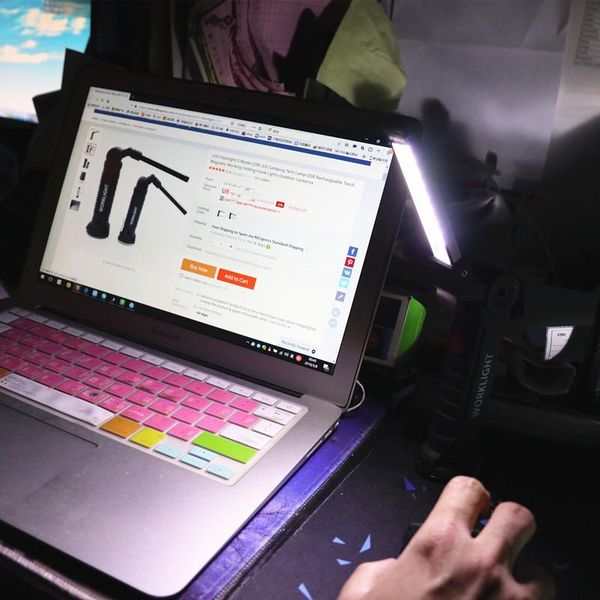 

usb перезаряжаемый со встроенным набором аккумулятора многофункциональный складной рабочий свет cob led camping flochill floshilled jllqtw l