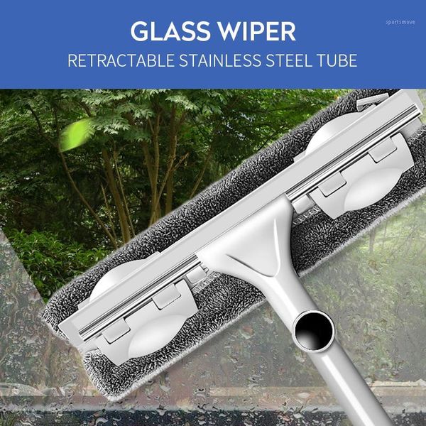 

cleaning brushes window cleaner long handle glass microfiber car brush wiper squeegee with rotating head1