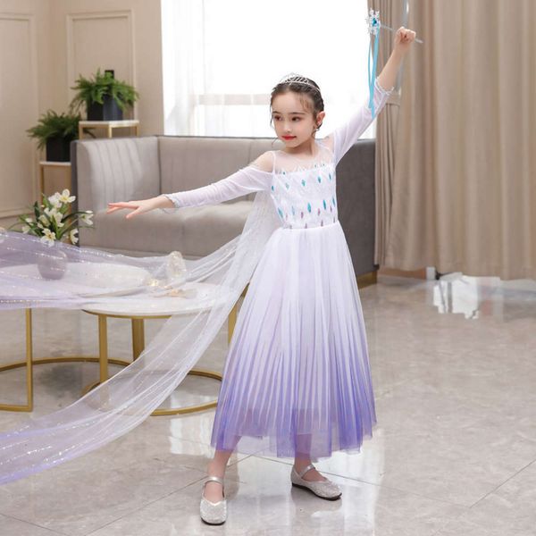 

girls' wonderland 2020 princs ice and snow summer performance foreign sle skirt drs wxlp, Red;yellow