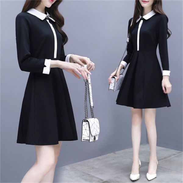 

dressed black for women with long sleeves dresses of sweet korean ladies as a noche fiesta clothes in ukienki fashion n7hj, Black;gray