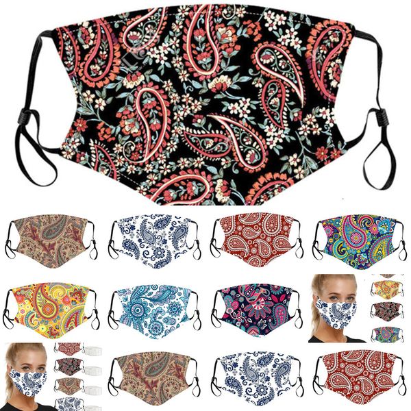

fashion printed cotton design mask dust respirator washable reusable inserted with 2pcs filters face masks 9 nseeg