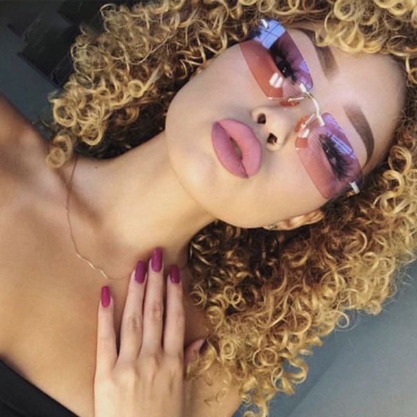 

frame sunglasses women cat eye metal vintage 2020 rectangle square sun for men party pink clear lens glasses new