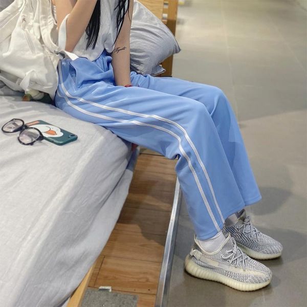 

casual new 2020 loose straight wide leg pants korean style ins trousers women's clothing autumn harajuku capris hipster, Black;white