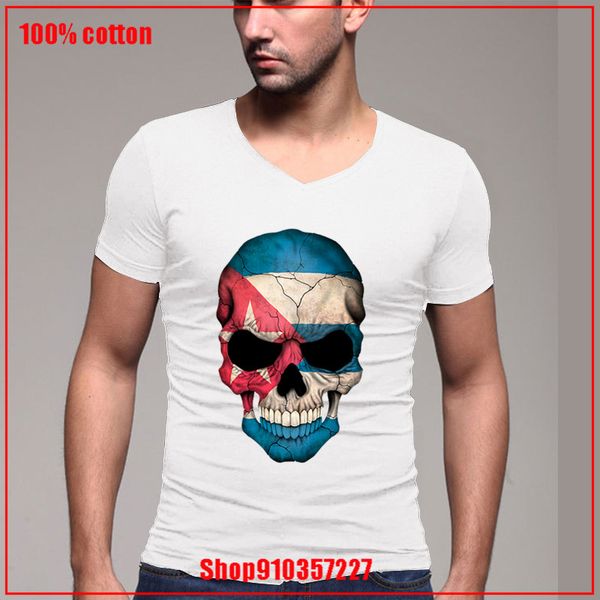 

cuban flag skull v t shirt soft crew neck tee new anime style cotton 3d fashion mens sport hooded sweatshirt hoodie