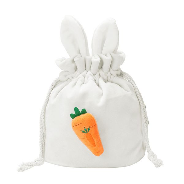 

fashion plush ear carrot coin purse girls casual shoulder messenger bag cartoon phone storage drawstring bucket bags