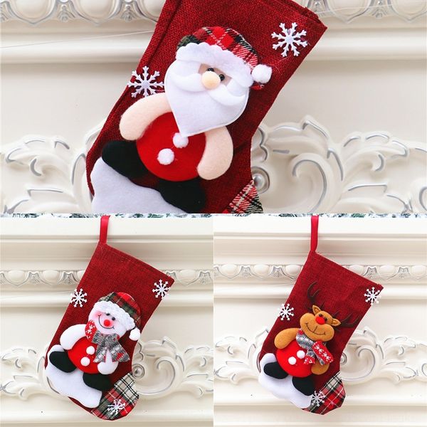 

kepld candy cyj63 decoration socks santa claus snowman medium gift bag christmas socks props christmas gift decoration bag