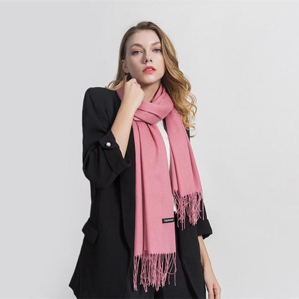 

scarves women solid color winter autumn cashmere with tassel long scarf warm men female shawls hijabs, Blue;gray