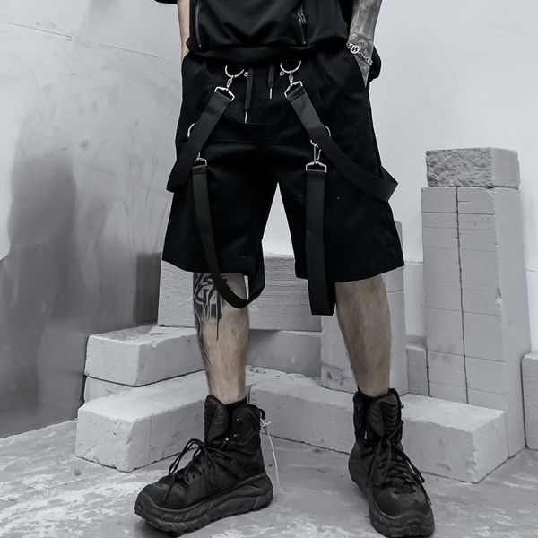 

men's sportswear shorts hip-hop sports straight young students casual pants overalls kg-996, White;black