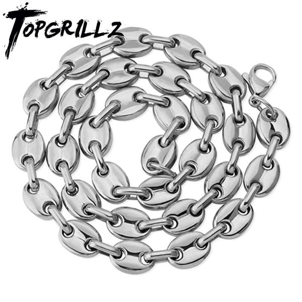 

chains rillz 16-30 inch solid back cuban link 8mm&10mm gold silver color men's hip hop stainless steel necklace personality jewelry