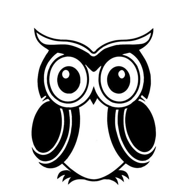 

13.1cm*16.5cm owl pattern body of car car sticker vinyl decal accessories black/silver c4-2524