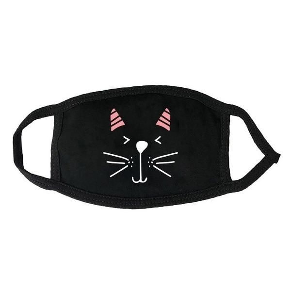 

expression mask masks mascarilla cotton black printing breathable reusable washable cute cat mouth face wmtgew xhhair