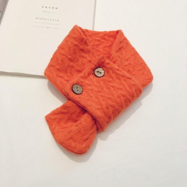 

cute solid color wool button children's scarf autumn winter new baby wild warmth thickened soft scarf parent-chird b58, Blue;gray