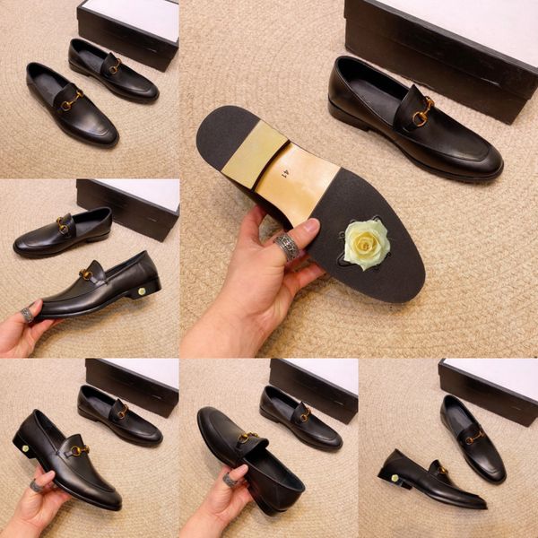 

business luxury men casual shoes breathable comfortable oxfords men genuine leather designers dress shoes men wedding party formal shoes, Black