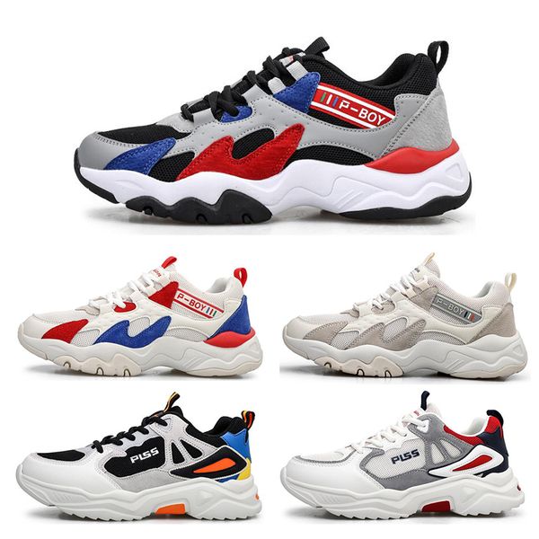 

running shoes multi color beige white grey blue fashion mens trainers sport sneakers platform shoes size 39-44