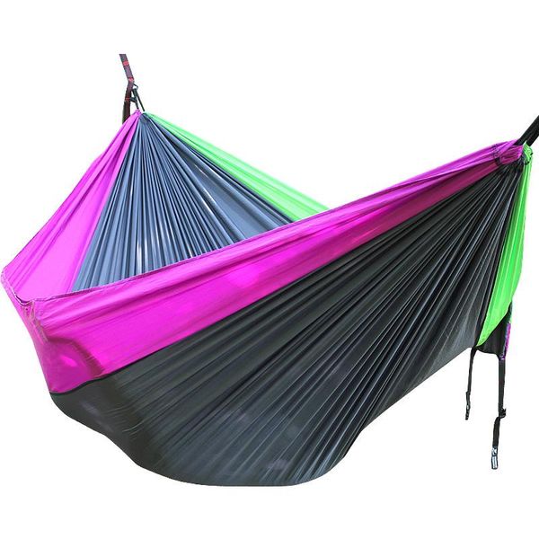 

camping hammock single parachute hammock with tree straps portable for travel,beach,hiking,backyard,garden