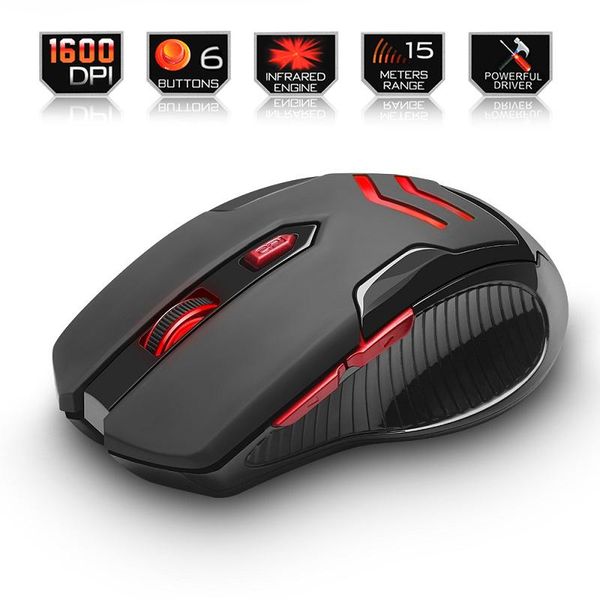 

2.4 ghz wireless mouse adjustable 1600 dpi optical mouse portable computer mice for pc lapcomputer video game