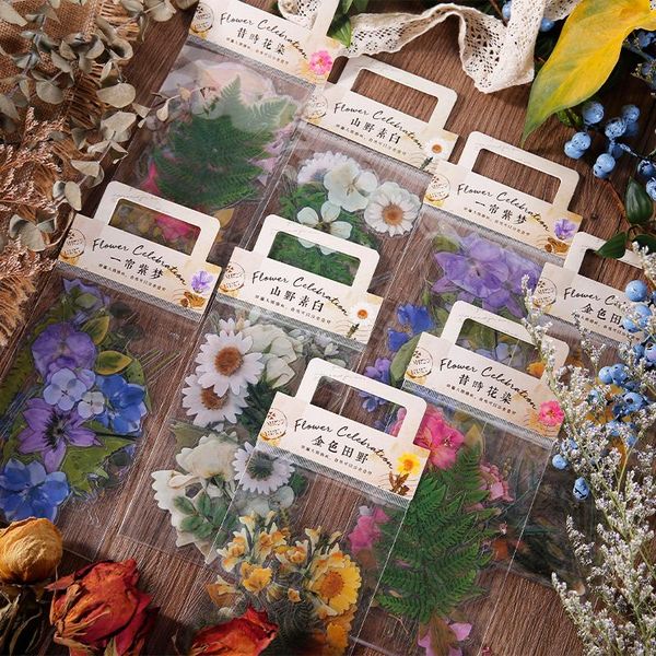 

40 of plant flowers transparent pet decorative diary stickers scrapbook planner decorative stationery stickers sqcrbj