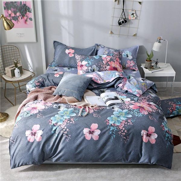

bedding sets 100% polyester set bed linen quilt cover and pillowcase duvet flat sheet double twin full  bedspread 220*240