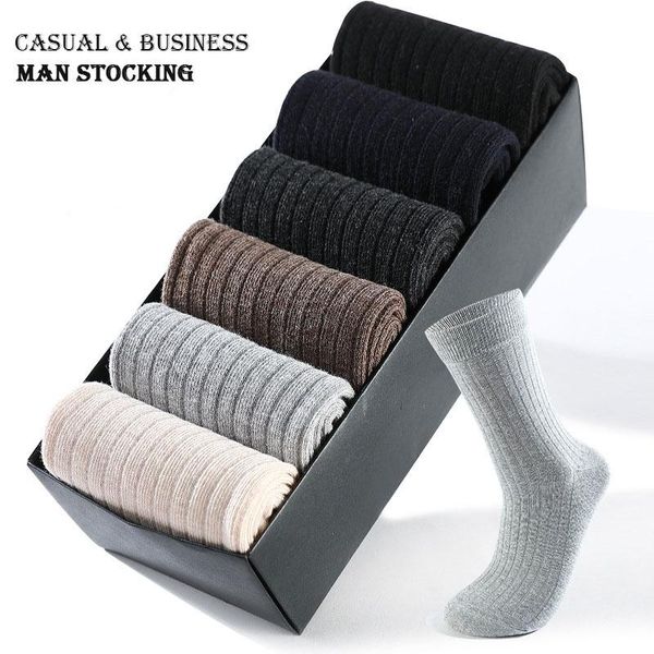 

3pair/set pure cotton fiber socks men casual business sock breathable sweat absorption deodorant male non-slip middle stocking, Black