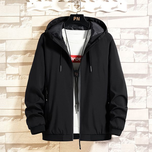 

2020 new spring and autumn korean baseball uniform fashion casual work jacket men's hood, Black;brown