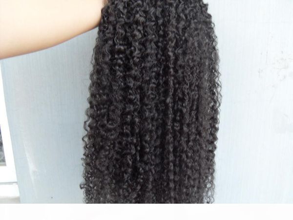 

brazilian curly hair weft hair extensions unprocessed kinky curly natural black color human extensions can be dyed`1, Black;brown