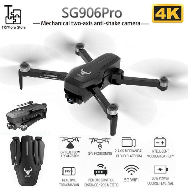 

drones 2021 type of uav 4krc sg906pro gps dual axis mechanical 5g wifi fpv anti shake camera rc four rotors